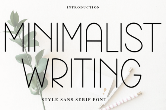Minimalist Writing Font